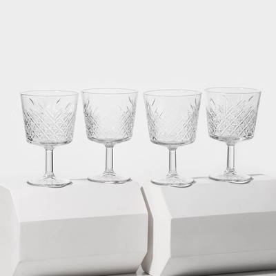 Бокалы для вина Paşabahçe Timeless, 260 мл, набор 4 шт., стекло, прозрачные