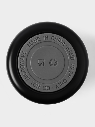 Термокружка Мастер К Simple, 420 мл, с термометром, сохраняет тепло до 8 ч, нержавеющая сталь, чёрная