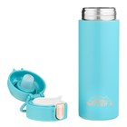 Термокружка, 420 мл, «Мастер К», с термометром, сохраняет тепло до 8 ч, голубая - Фото 4