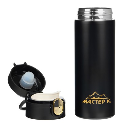 Термокружка, 420 мл, Simple "Мастер К", сохраняет тепло до 8 ч, черная