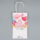 Пакет подарочный крафтовый, упаковка, «От всего сердца», шары, 12 х 21 х 9 см - Фото 7