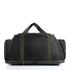 Сумка спортивная на молнии, с увеличением, 4 наружных кармана, длинный ремень, цвет хаки - фото 24484430