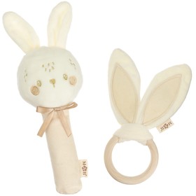 Подарочный набор новогодний «Зайка» игрушка - пищалка, игрушка - шуршалка, бежевый, M&amp;B