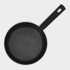 Сковорода Доляна «Первый дом», d=22 см, кованый алюминий, антипригарное покрытие, индукция, чёрная - Фото 3