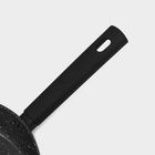 Сковорода Доляна «Первый дом», d=28 см, кованый алюминий, антипригарное покрытие, индукция, чёрная - Фото 4