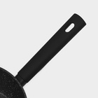 Сковорода Доляна «Первый дом», d=24 см, h=7 см, антипригарное покрытие, индукция, кованый алюминий, чёрная - Фото 4