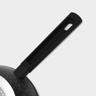 Сковорода Доляна «Первый дом», d=24 см, h=7 см, антипригарное покрытие, индукция, кованый алюминий, чёрная - Фото 5