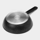 Сковорода Доляна «Первый дом», d=24 см, h=7 см, антипригарное покрытие, индукция, кованый алюминий, чёрная - Фото 6