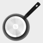 Сковорода Доляна «Первый дом», d=24 см, h=7 см, антипригарное покрытие, индукция, кованый алюминий, чёрная - Фото 7