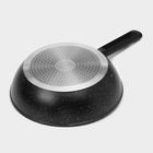 Сковорода Доляна «Первый дом», d=26 см, h=7.5 см, кованый алюминий, антипригарное покрытие, индукция, чёрная - Фото 6