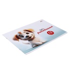 Альбом для рисования А4 12 листов, на скрепке "Забавный щенок", обложка офсетная бумага, блок 80 г/м2 - Фото 2
