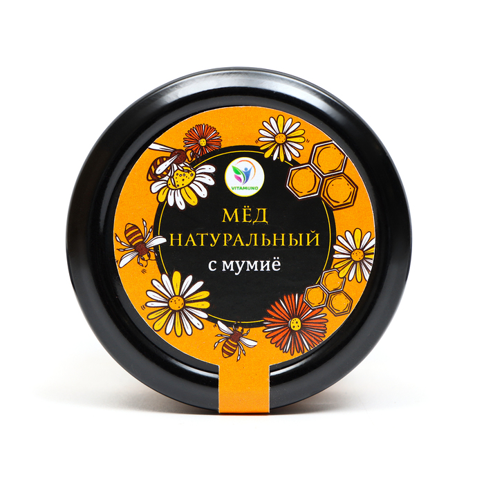 Мёд Алтайский с мумиё Vitamuno, 300 гр (стекло)