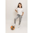 Брюки спортивные для девочек Isee, рост 122-128 см, цвет серый - фото 109751387