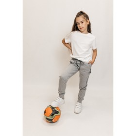 Брюки спортивные для девочек Isee, рост 152-158 см, цвет серый