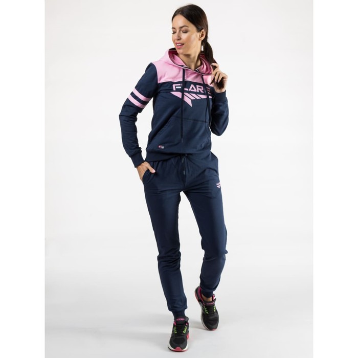 Костюм спортивный женский Isee, размер 44, цвет синий, розовый - Фото 1