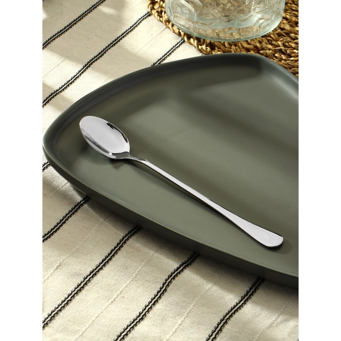 Ложка для коктейлей «Моника», h=19 см, цвет серебряный - Фото 1