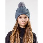 Шапка женская Isee, размер 52-56, цвет серый - фото 27811862