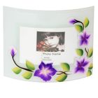 Фоторамка стекло "Фиолетовый вьюн" изогнутая, 10х15 см - Фото 1