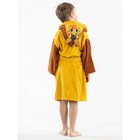 Халат махровый для мальчика, рост 110-116 см, цвет жёлтый - Фото 2