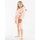 Халат махровый для девочки, рост 110-116 см, цвет абрикосовый - Фото 3