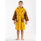 Халат махровый для мальчика, рост 134-140 см, цвет жёлтый - Фото 1