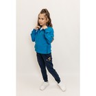 Костюм спортивный для девочек Isee, рост 122-128 см, цвет бирюзовый, синий - фото 110333642