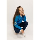 Костюм спортивный для девочек Isee, рост 128-134 см, цвет бирюзовый, синий - фото 27811887