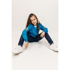 Костюм спортивный для девочек Isee, рост 128-134 см, цвет бирюзовый, синий - фото 27811888