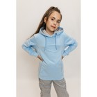 Костюм спортивный для девочек Isee, рост 128-134 см, цвет голубой, серый - Фото 5