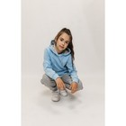 Костюм спортивный для девочек Isee, рост 128-134 см, цвет голубой, серый - Фото 10