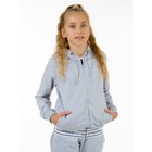 Костюм спортивный для девочек Isee, рост 128-134 см, цвет серый - фото 110334095