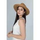 Шляпа женская Isee, размер 54-58, цвет бежевый - Фото 3