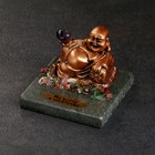 Сувенир "Будда", 5х5х5 см, змеевик, гипс, минералы - фото 9634608