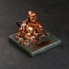 Сувенир "Будда", 5х5х5 см, змеевик, гипс, минералы - фото 9634609