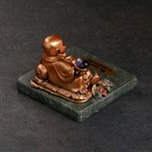 Сувенир "Будда", 5х5х5 см, змеевик, гипс, минералы - фото 9634610