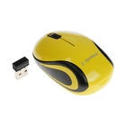 Мышь Gembird MUSW-615, беспроводная, оптическая, 1200 dpi, 1хAAA, USB, желтая - фото 9634658