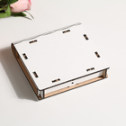 Шкатулка для колец "Стильная", 10 х 9,5 х 2см, МДФ - фото 23910304