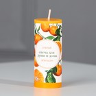 Ароматическая свеча столбик «Для души и дома», аромат апельсин, 3 x 7,5 см. - Фото 3