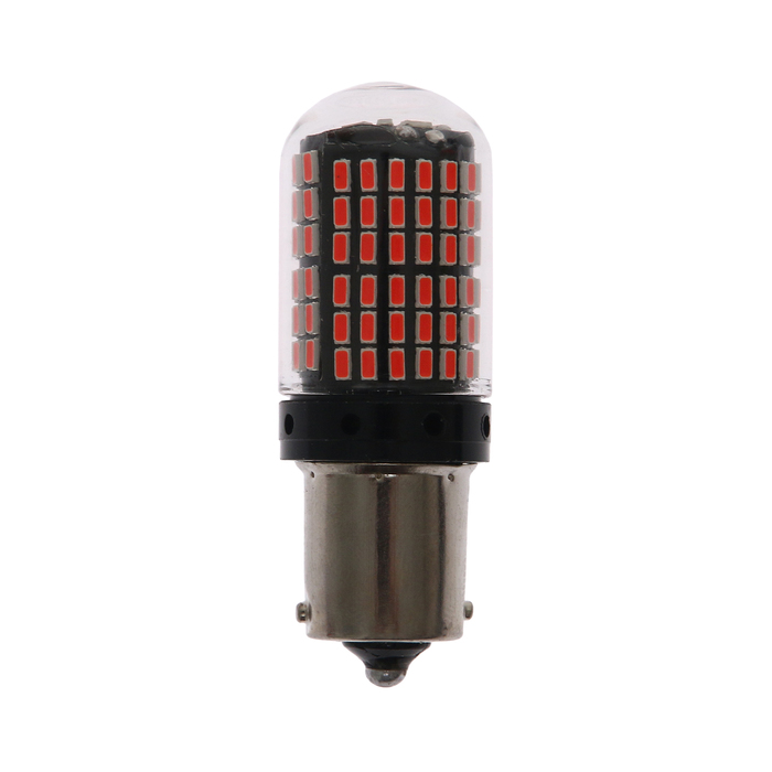 Автолампа светодиодная P21W 1156, 144 SMD, 12 В, CanBus, свет красный