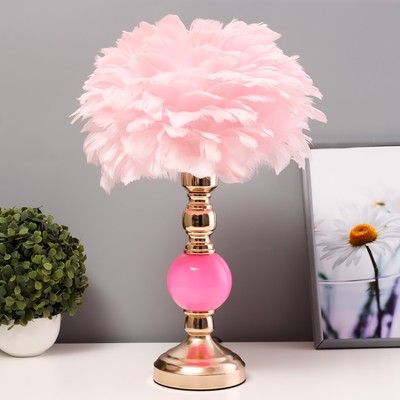 Настольная лампа «Перина» Е27 40 Вт бело-золотой 30×30×42 см