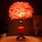 Настольная лампа "Перина" Е27 40Вт розовый 30х30х42 см - Фото 2