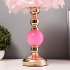 Настольная лампа «Перина» Е27 40 Вт бело-золотой 30×30×42 см - Фото 4