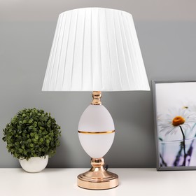Настольная лампа  с подсветкой "Салли" Е27 40Вт бело-золотой 30х30х50 см