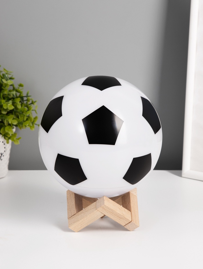 Ночник "Футбольный мяч" LED 3Вт USB АКБ белый 15х15х19 см