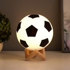 Ночник "Футбольный мяч" LED 3Вт USB АКБ белый 15х15х19 см - фото 9687530