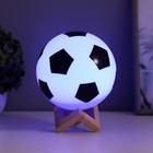 Ночник "Футбольный мяч" LED 3Вт USB АКБ белый 15х15х19 см - фото 9687535
