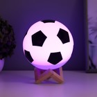 Ночник "Футбольный мяч" LED 3Вт USB АКБ белый 15х15х19 см - фото 9687536