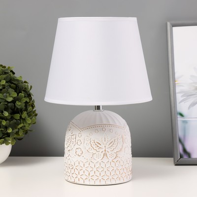 Настольная лампа «Нерис» Е14 40 Вт бело-золотой 20×20×29 см