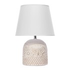 Настольная лампа «Нерис» Е14 40 Вт бело-золотой 20×20×29 см - Фото 6