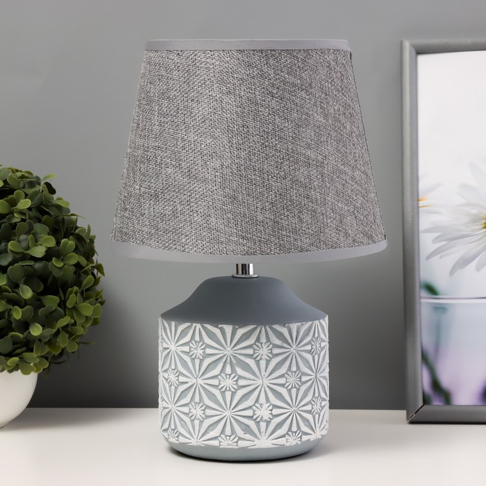 Настольная лампа «Лиода» Е14 40 Вт серый 20×20×29 см - Фото 1